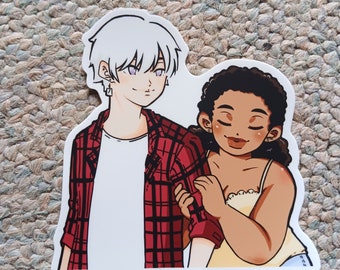 Sticker exclusif Patreon du duo de personnages originaux Micah et Auri