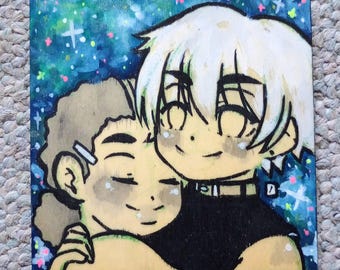 Mini oeuvre d'art originale d'Auri et Micah