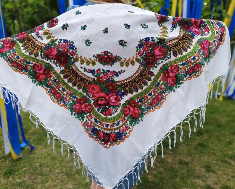 Ukrainian shawl Traditional Ukrainian gifts for women Mom Etsy