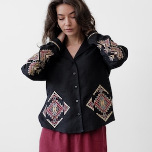 2025 Ukrainian vyshyvanka blouse Ukrainian embroidered blouse bohemian ethnic shirt boho chic peasant Gift for Her Easter gift