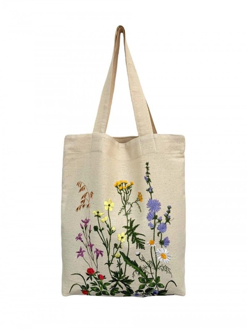 Embroidered linen bag, Linen bag, Organic bag  Bright embroidery, Gift for mother ,Her, Flower beach bag, Summer tote bagMOTHERS DAY