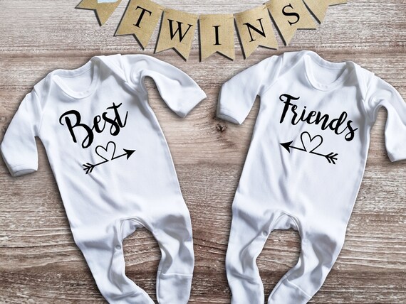 twin baby sleepsuits
