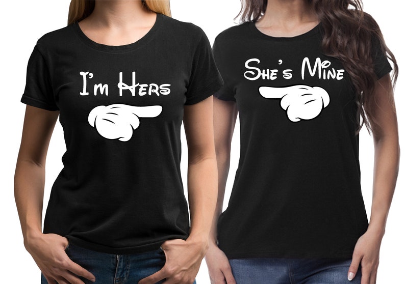 I'm Hers She's Mine Gay Couple Best Friends Black | Etsy