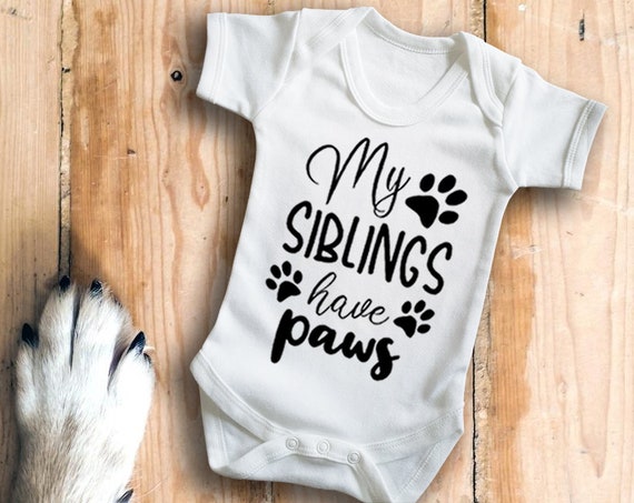 my sibling has paws baby grow