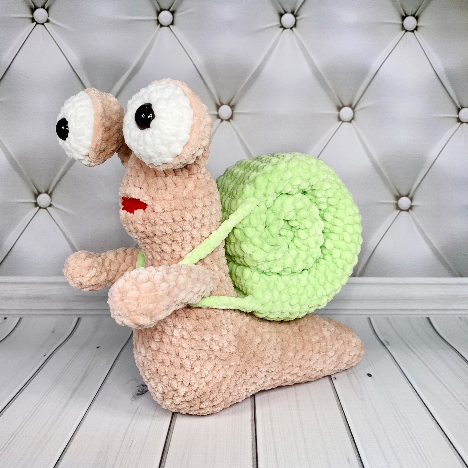 Cute sensory plush snail toy with snail shell and movable Etsy