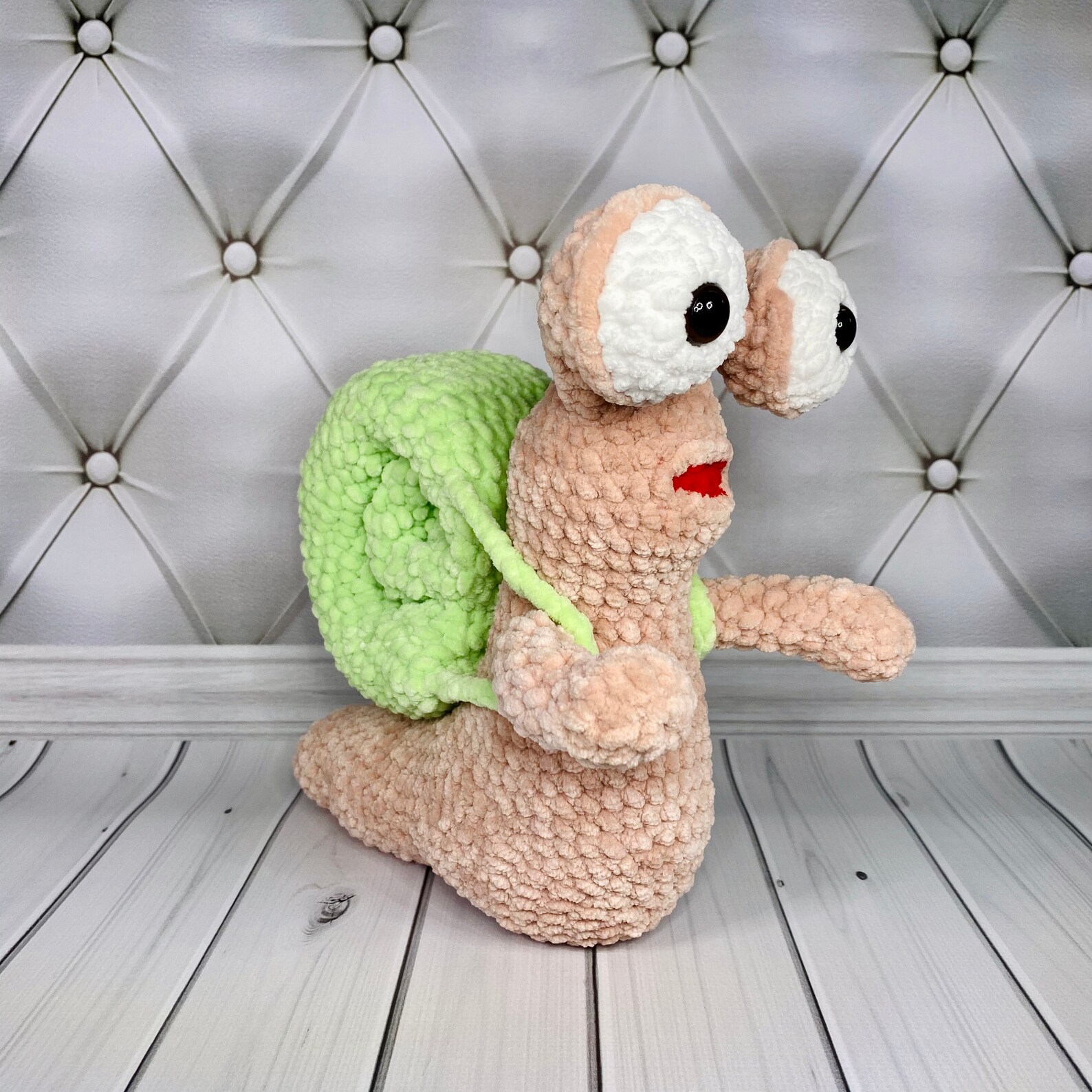 Cute sensory plush snail toy with snail shell and movable Etsy