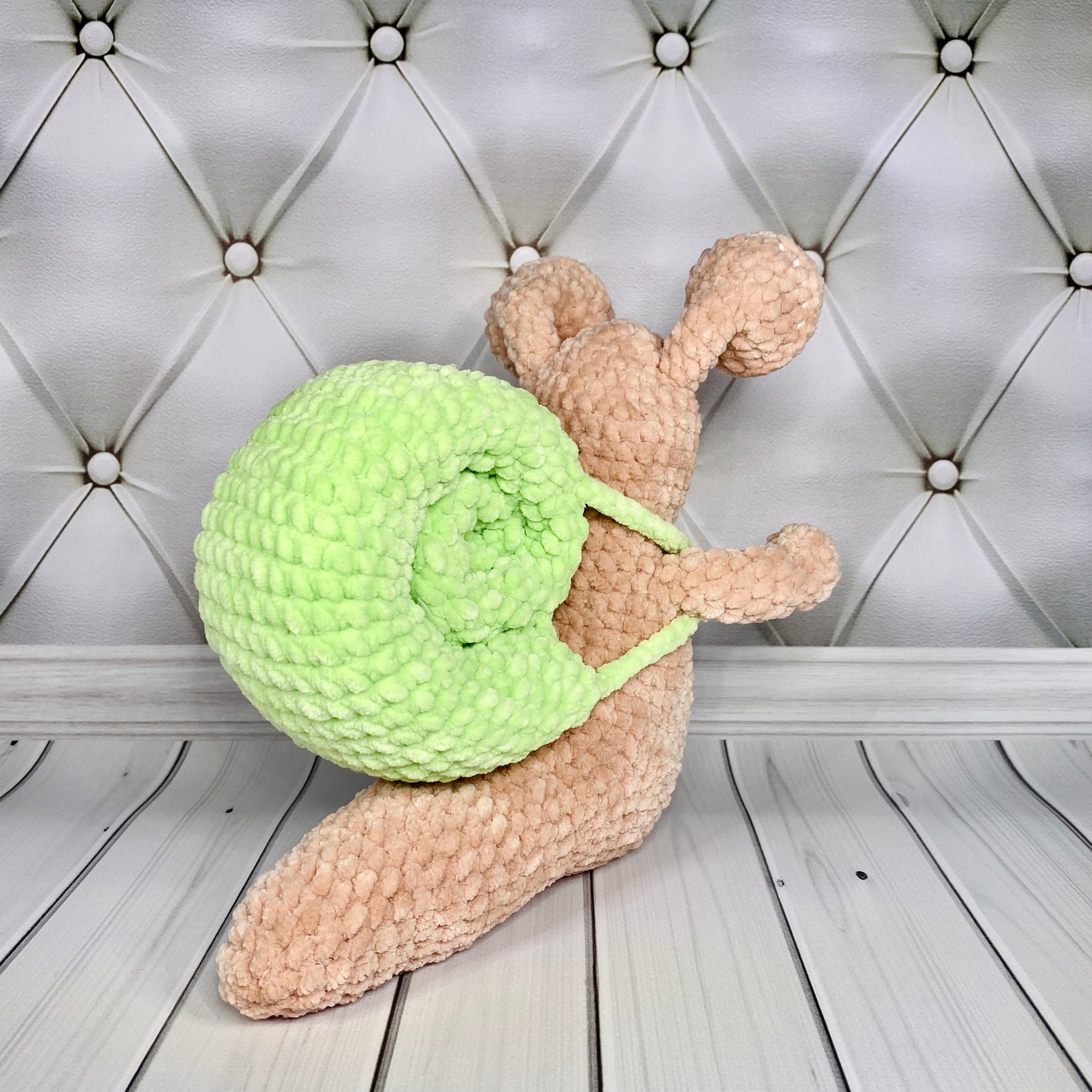 Cute sensory plush snail toy with snail shell and movable Etsy