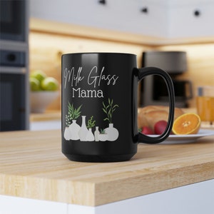 Milk Glass Lover&#39;s Ceramic Mug-Vintage Milk Glass Collector&#39;s Mug-Gift for Milk Glass Collector-Milk Glass Gift for Her-Coffee Mug-Tea Mug