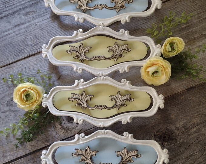 4 Vintage French Provincial Drawer Pullsshabby Chic Armoire Pulls