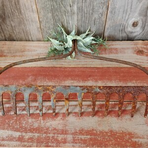 Rusty Old Garden Rake-vintage Rake-farmhouse Home Decor-farmhouse ...