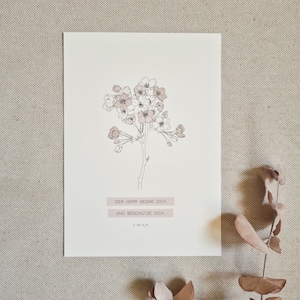 BLUMENKARTE "Der Herr segne dich"