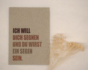 GRASS PAPER CARD "Be a Blessing"