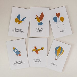 MINI-GRUßKÄRTCHEN für Kinder (6er-Set)