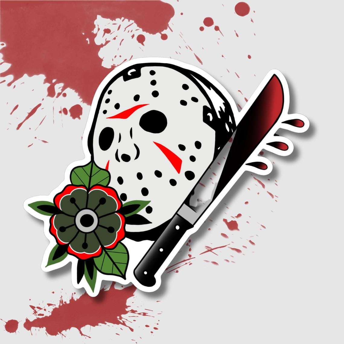 Jason Voorhees Tattoo Inspired Sticker | Halloween | Friday the 13th ...