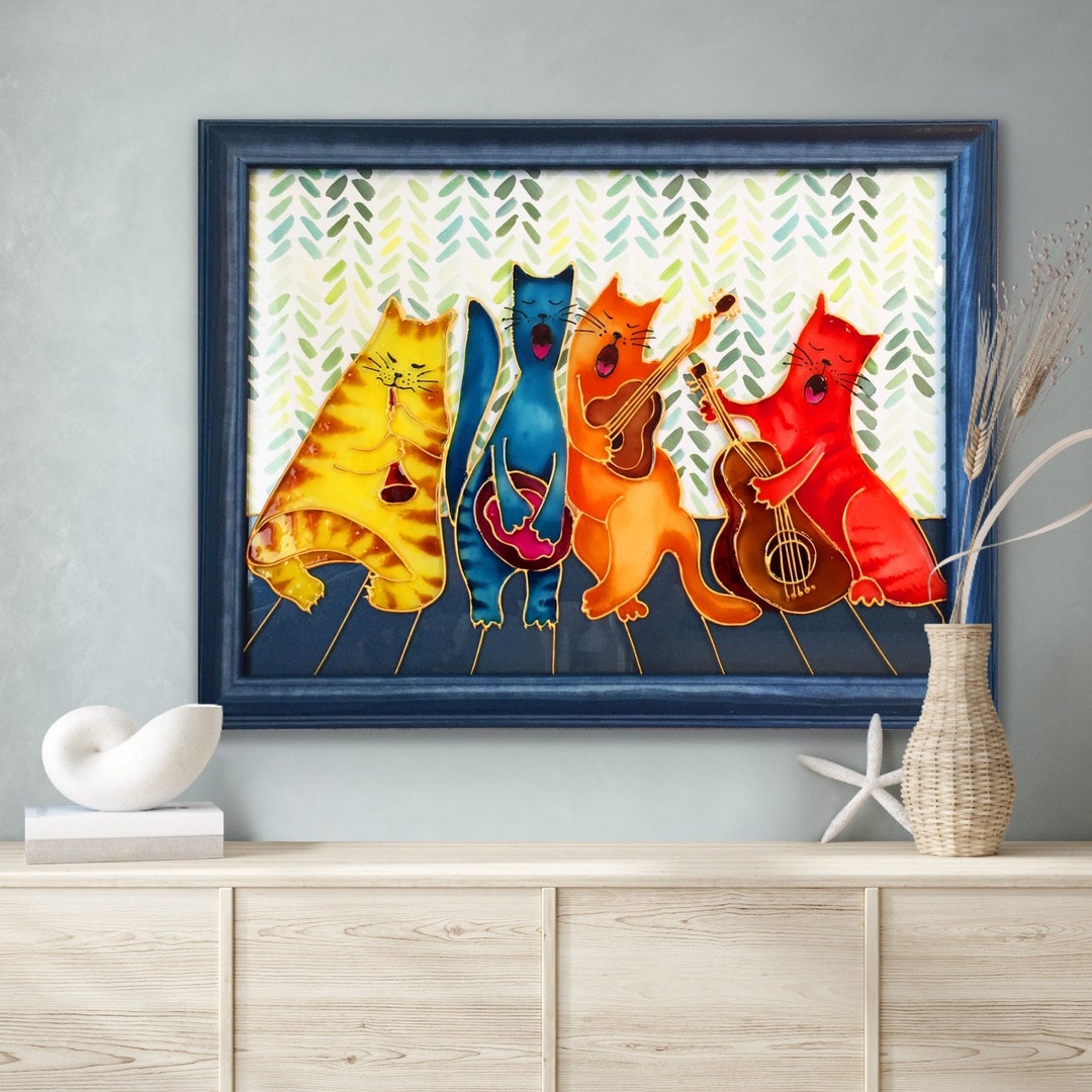 ⛰GlasFliesenmalerei 【Kätzchen】von M.Horn ⛰GlasFliesenmalerei 【Kätzchen】von M.Horn