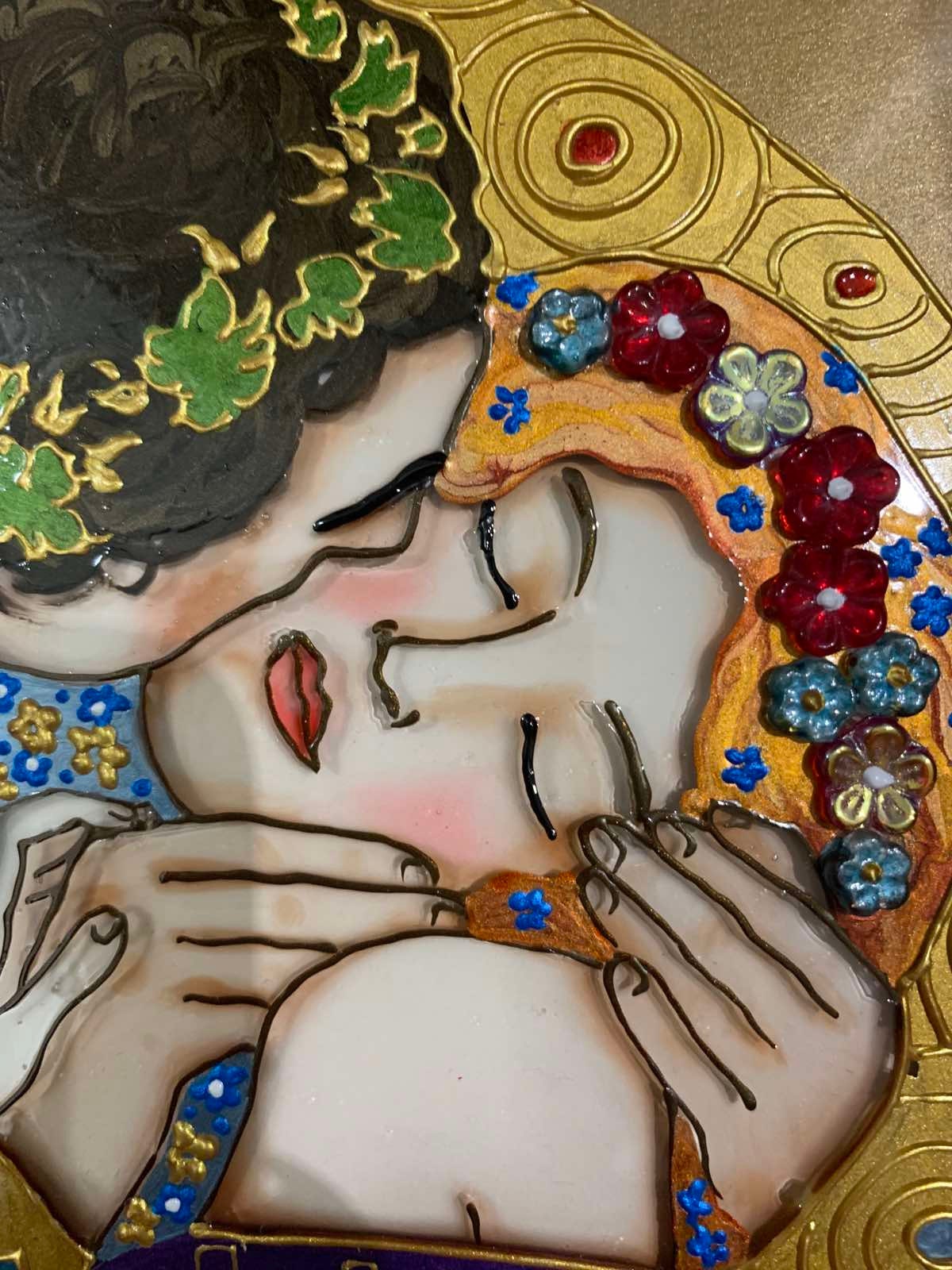 グスタフ・クリムト ヴィンテージ ステンドグラス 激レア 接吻 キス 名画 女性 接吻 (クリムト) - Wikipedia