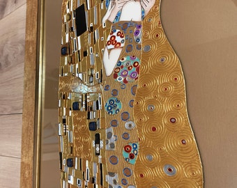 接吻 グスタフ・クリムト ステンドグラス 接吻の絵画 ガラスの壁