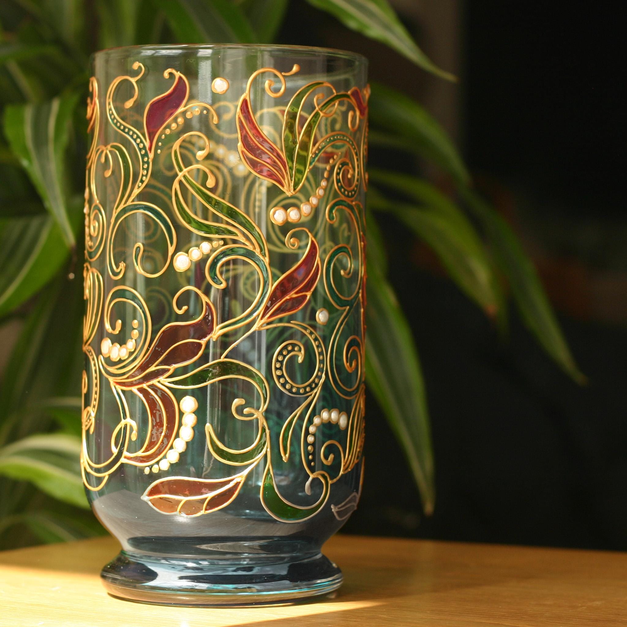 Vintage vase red glass - Etsy 日本