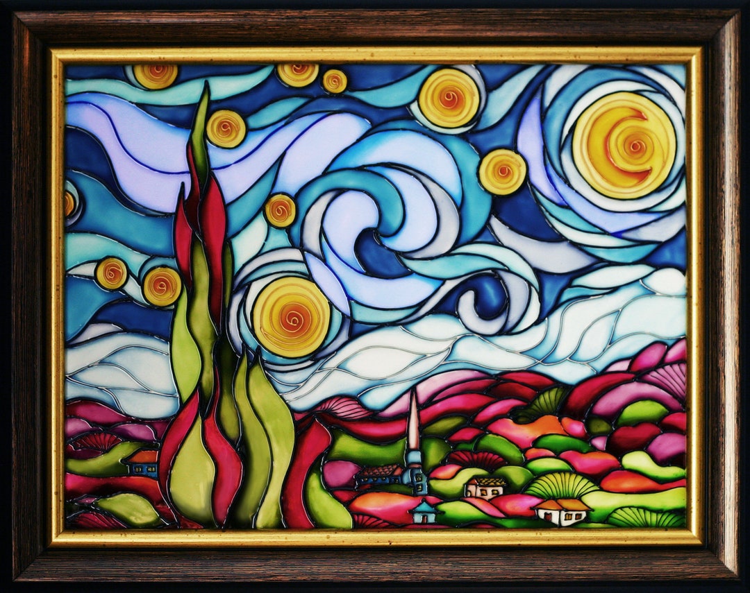 ガラス絵画 彩色エッチングガラス（建築・店舗エッチングアートガラス） | ガラス