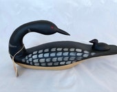 The Painted Bird Richard A. Morgan STAMPED Loon Preening with Chick