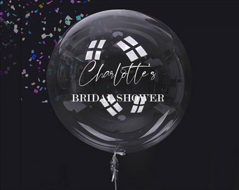 Balloon Vinyl Decal Custom, Personalized Vinyl Decal Balloon Stickers, Happy Birthday, Bridal Shower, Wedding, Baby Shower