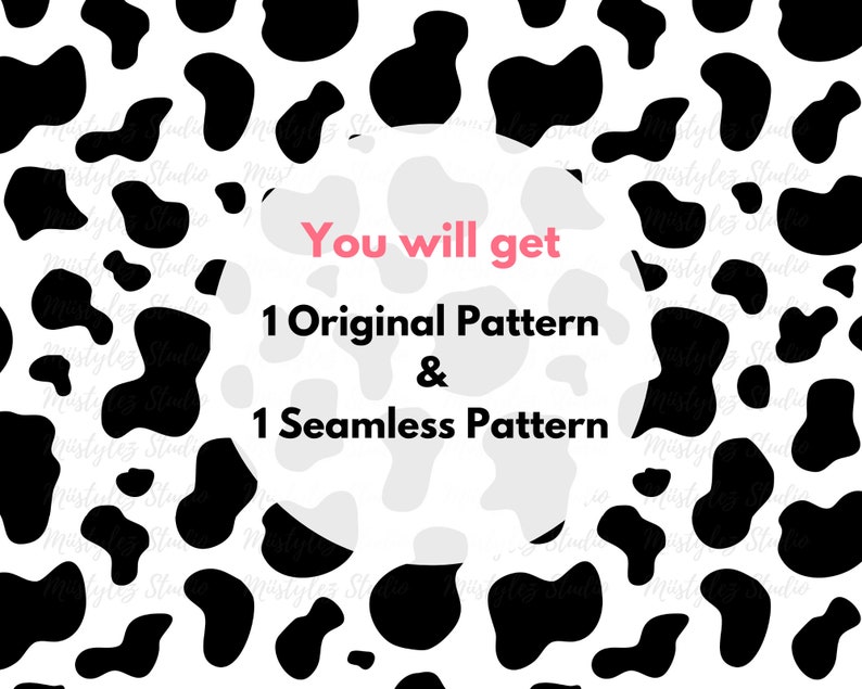 Cow Print Pattern SVG, Animal Seamless Print, Cut File Pattern, Digital ...