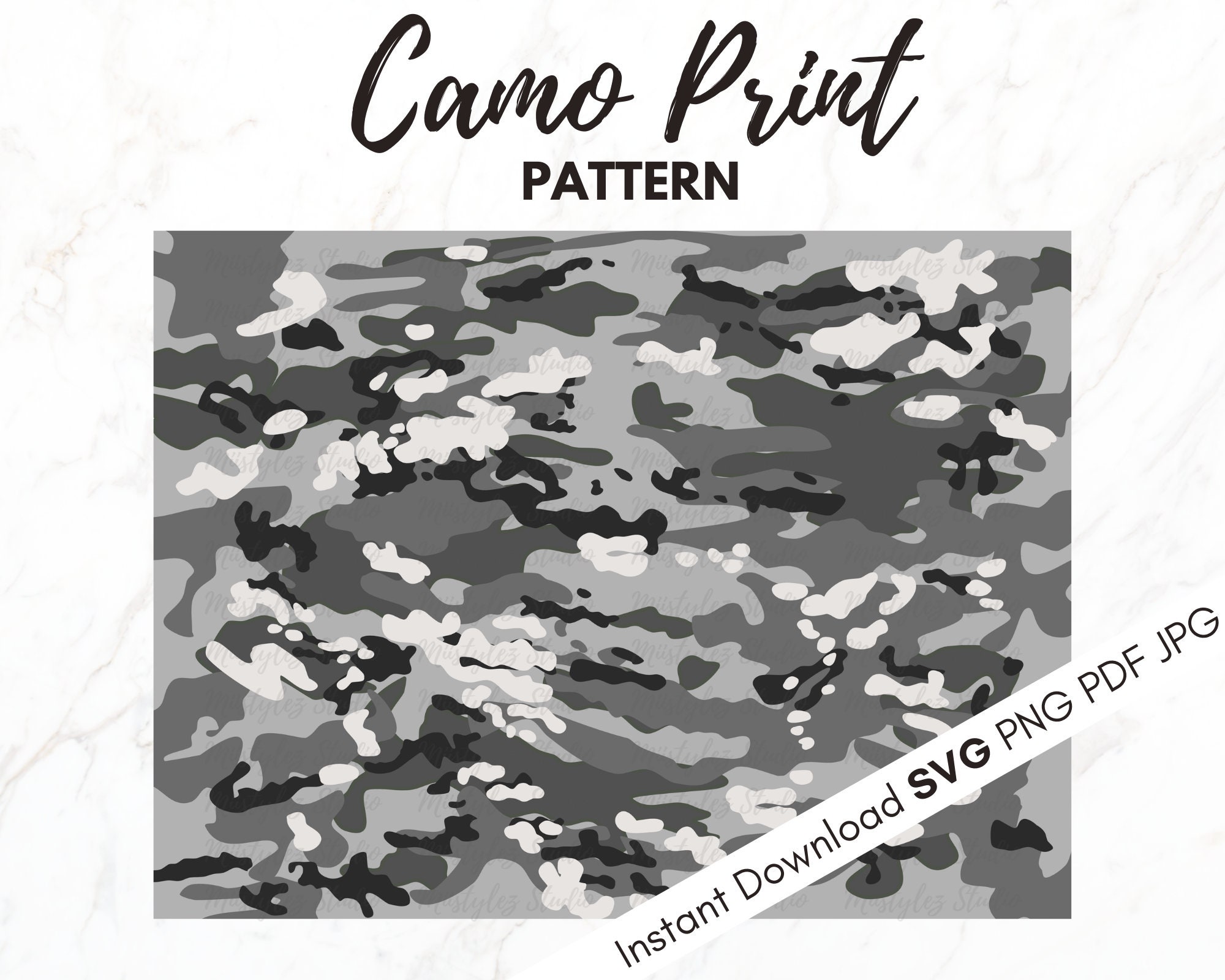 Gray Camo Print Pattern SVG, Camouflage Designs, Military Patterns, SVG Png  Jpg Pdf -  Canada