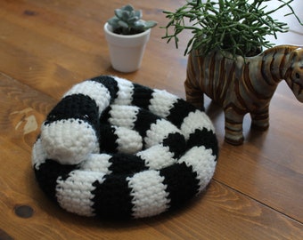 Slithers the Sea Krait - Handmade Crochet Stuffed Snake