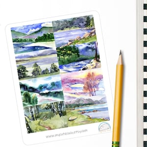Stickers paysage : améliorez vos agendas, vos journaux et vos albums de coupures avec des décorations inspirées de la nature
