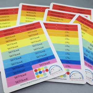 Rainbow Small Header Planner Stickers, Personalized for Your Needs, Perfect for Journals & Planners, Add a Splash of Color to Your Planning