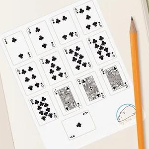 Adesivos de cartas de baralho de clube - perfeitos para planejadores, diários, organizadores e diários - enfeites de scrapbook para fãs de cartas