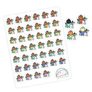 Aanpasbare schoonmaakster badkamerstickers voor tijdschriften, agenda's en planners - handgemaakt decor