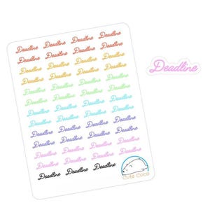 Stickers arc-en-ciel pour agenda - Rappels de date limite - Papier blanc ou vinyle transparent - Idéal pour tenir un journal, bricoler et organiser