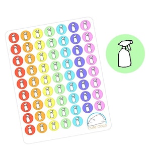 Cute Cleaning Icons: Small Stickers for Journals, Planners & Organization - Perfect for Scrapbooking