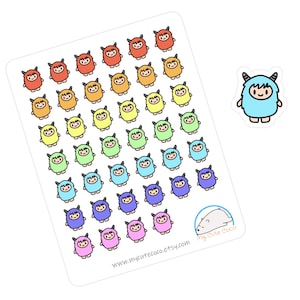 Rainbow Bigfoot Stickers: Mythical Creature Decals for Planners, Journals & Scrapbooking