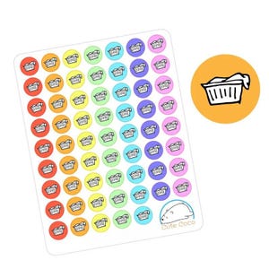 Leuke wasplannerstickers: vinyl- of papierpictogrammen voor tijdschriften, agenda's en taakorganisatie