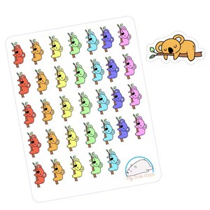 Cute Koala Sleeping on a Tree Branch Sticker - Australian Wildlife Decor for Planners, Journals, and Scrapbooks - Unique Tree Branch Design!