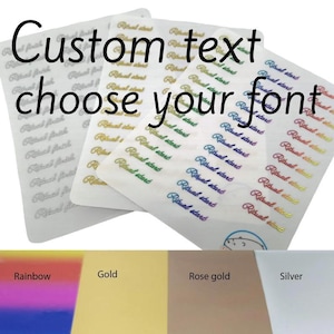 Erstellen Sie Ihr eigenes foliertes Wort, wählen Sie zwischen Gold, Roségold, Silber oder Regenbogenfarben, personalisieren Sie mit Ihrem Text, perfekt für Geschenke