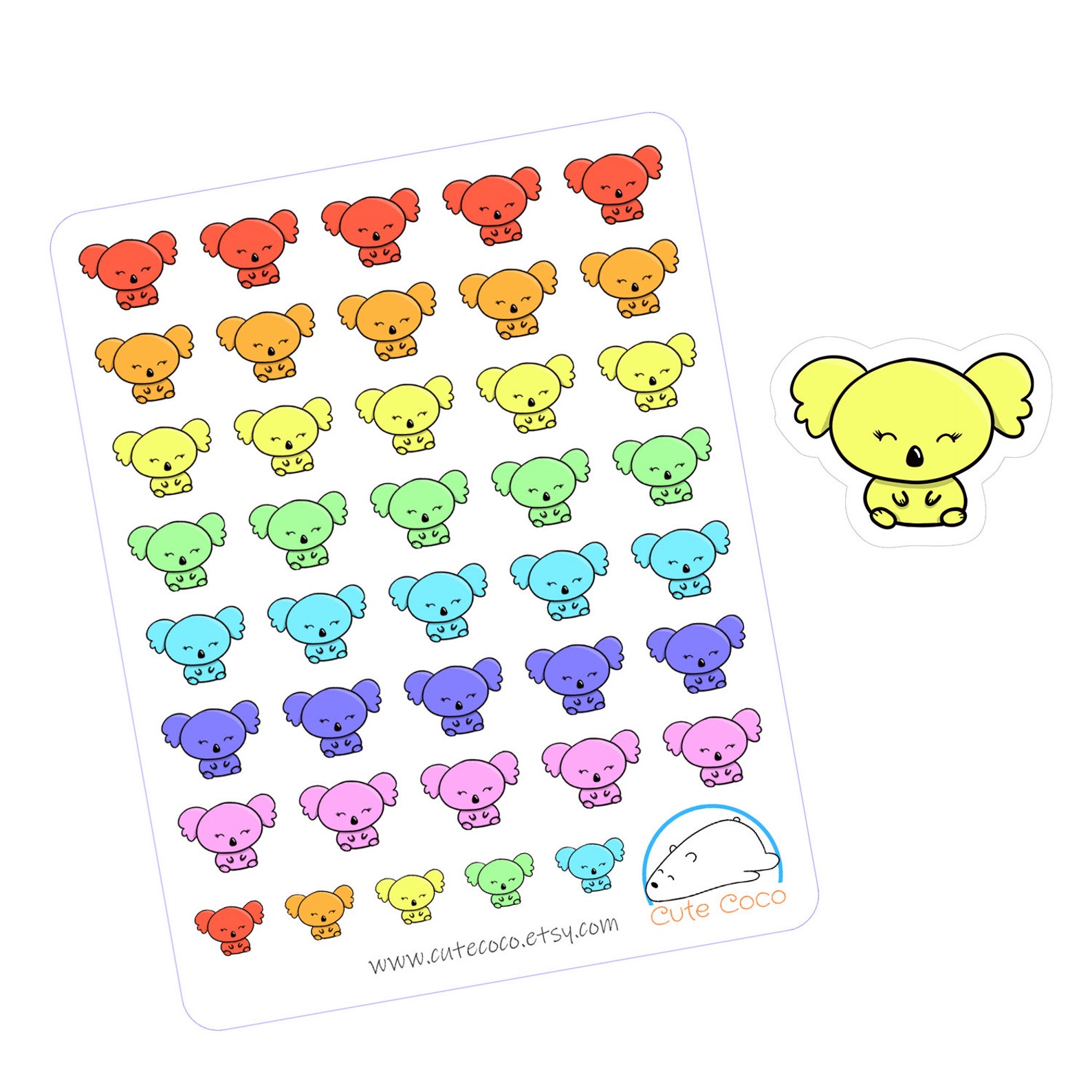Koala stickers for planner and journal decoration Etsy