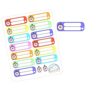 Kleurrijke besparingsstickers: spaarpotplanner als decor voor budgettering en geldbeheer