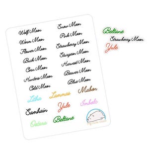 Adesivos Wiccan Sabbat e Esbat: Beltane, Lammas, Samhain, Imbolc - Papel branco ou vinil transparente