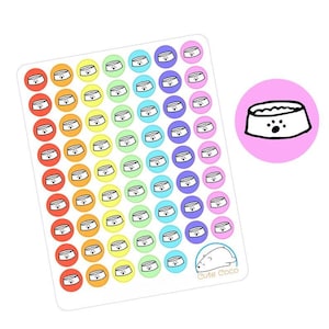 Adesivi per la cura degli animali domestici - Piccole icone arcobaleno per diari, diari, pianificatori, organizzatori e oggetti di artigianato dei bambini - Perfetti per gli amanti degli animali