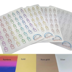 Foiled Candle Stickers - Perfect for Planners, Journals, Diaries, and Organizers - Handcrafted Decorative Accessories for Scrapbooking
