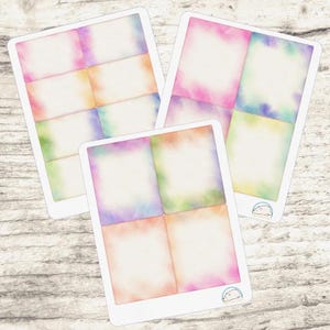 Watercolor Box Stickers - Half Box or Full Box Designs by Erin Condren - Perfect for Planners, Journals, Organizers, and Creative Projects
