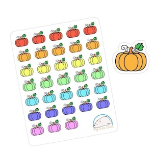 Vibrant Pumpkin Stickers: Halloween Decals for Planners, Journals, Scrapbooks & Seasonal Craft Projects