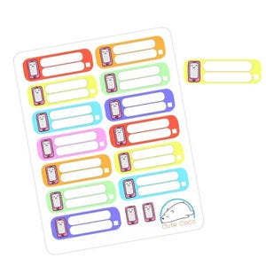 Pegatinas coloridas para el seguimiento de facturas de teléfono móvil, ideales para planificar y organizar el presupuesto en agendas.