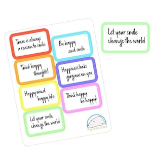 Demi-boîte d'autocollants inspirants : des citations joyeuses pour les agendas, les journaux, les organisateurs et les projets de création