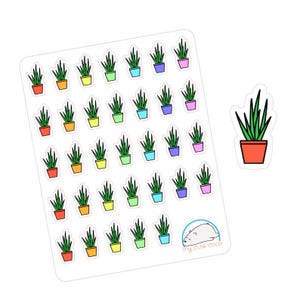 Adorabili adesivi succulenti - Decalcomanie per piante di aloe vera per scrapbooking e artigianato - Ideali per pianificatori, diari, organizzatori e diari