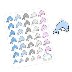Stickers dauphins colorés pour enseignants : agendas décoratifs, journaux et fournitures scolaires