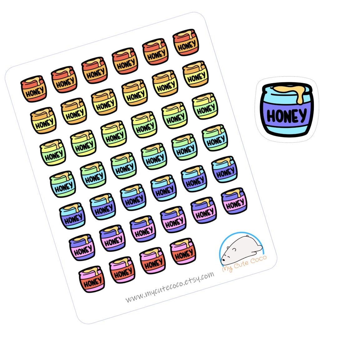Honey Stickers Food Stickers for Planner and Journal Etsy